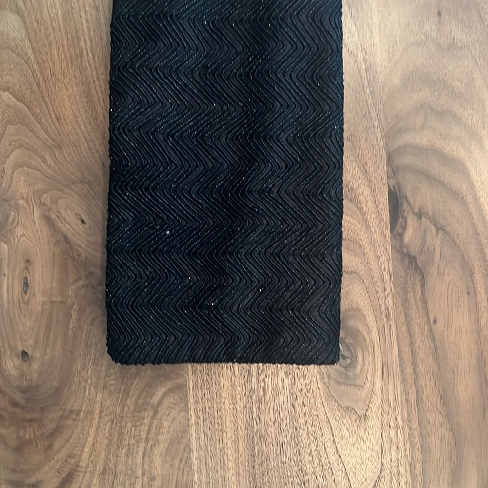 Ann Taylor Black Beaded Clutch